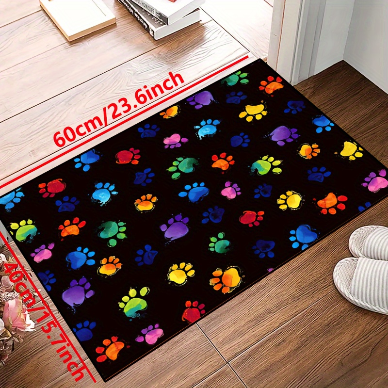 1pc Vibrant Dog Paw Print Area - Home Textiles Designer review and price
