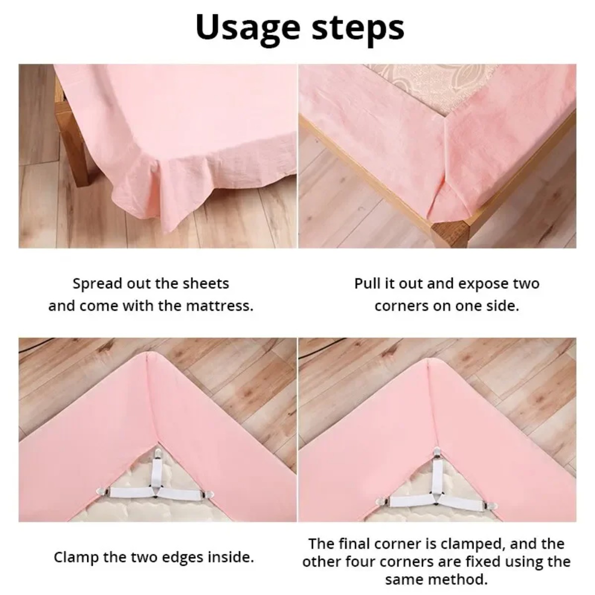 4-8pc Bed Sheet Fasteners Elas - Fitted Sheet Deep review and price