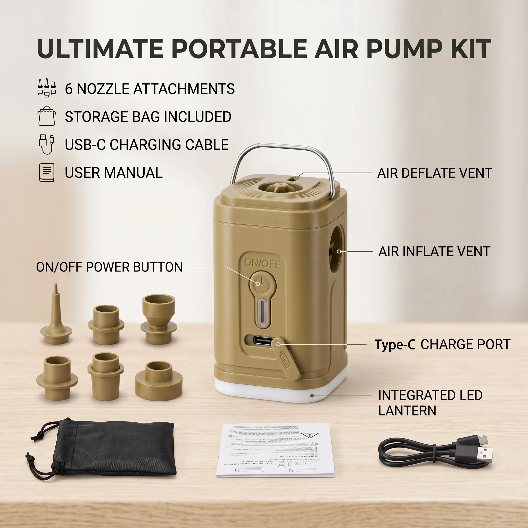 Cordless Mini Air Pump USB-C R - Fitted Sheet Deep review and price