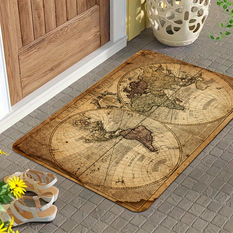 Vintage Map Design Non-Slip Fl - Home Textiles Designer review and price